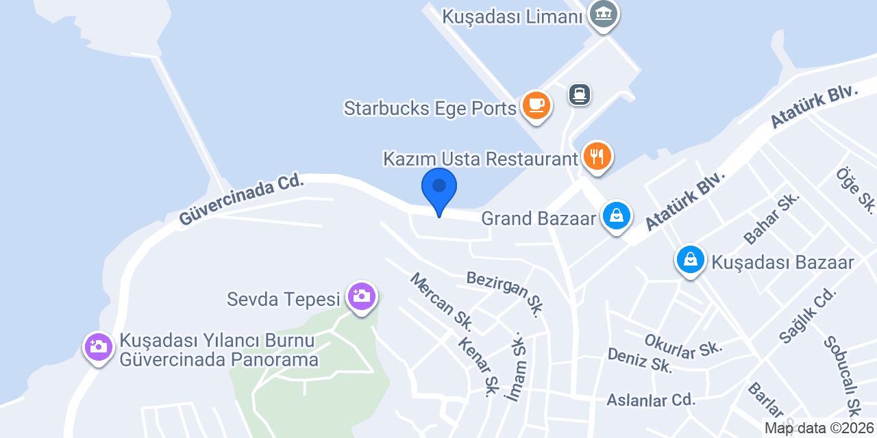 Rokka Balık Kuşadası konumu