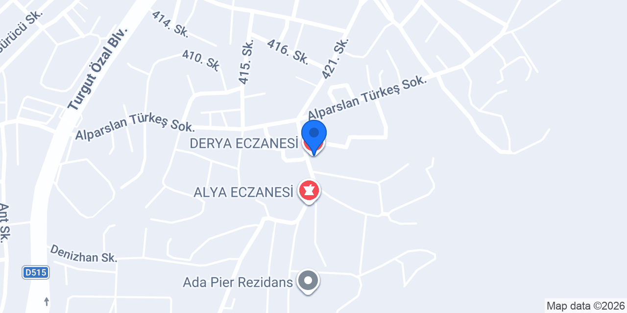 DERYA ECZANESİ konumu