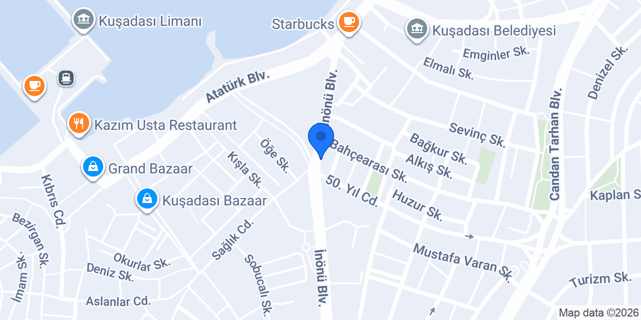 TEB Kuşadası Şubesi konumu