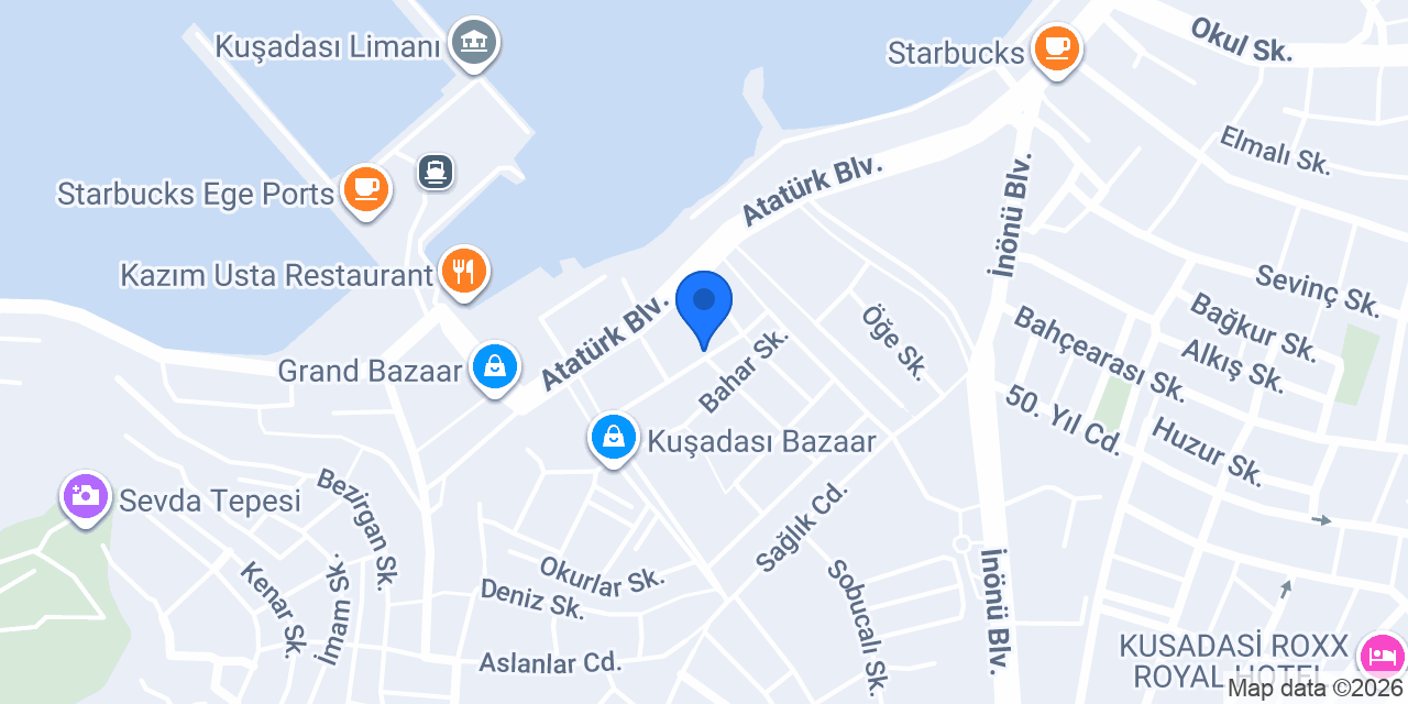Araff Kuşadası konumu