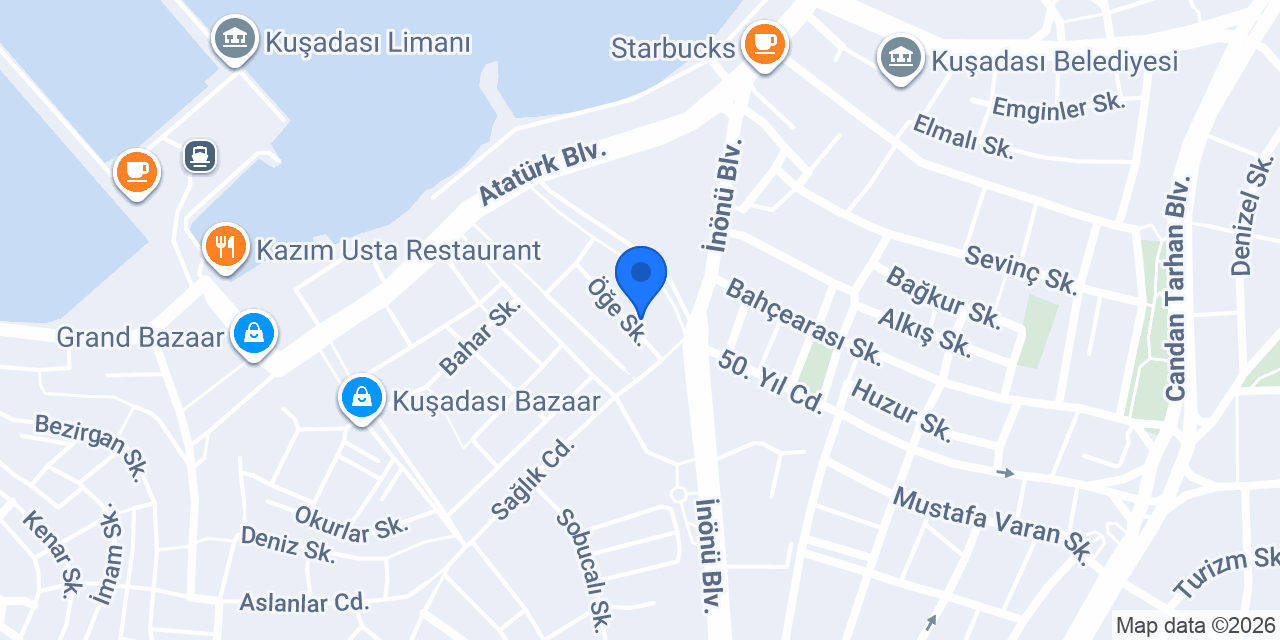 Pasaport Pizza Kuşadası konumu