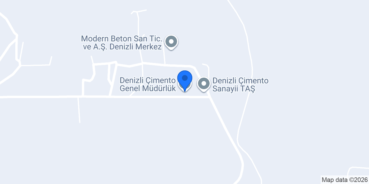 Denizli Çimento Genel Müdürlük konumu