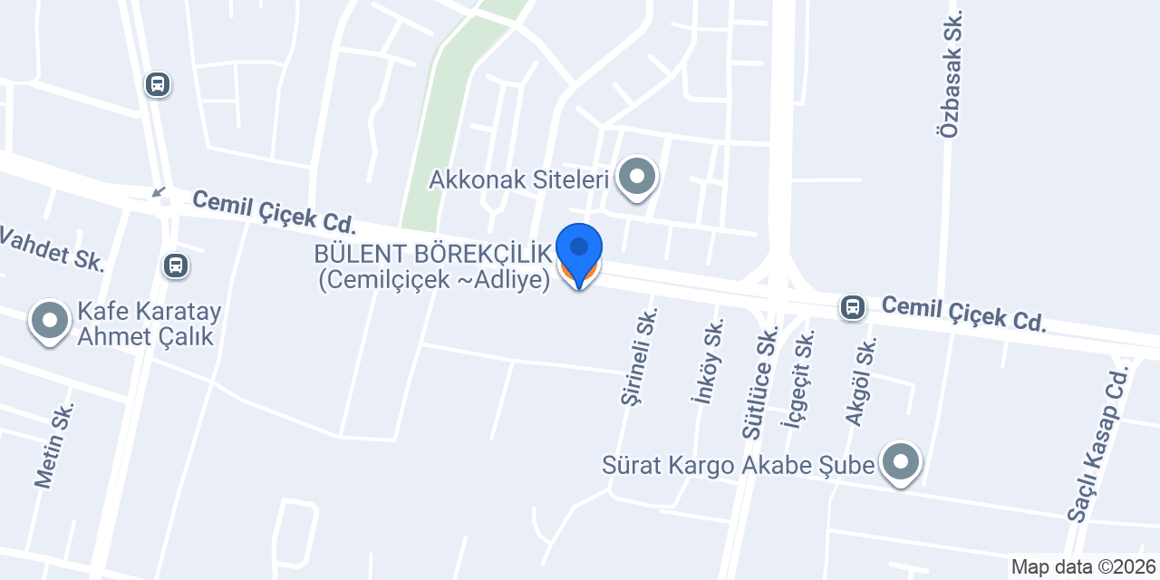 BÜLENT BÖREKÇİLİK (Cemilçiçek ~Adliye) konumu