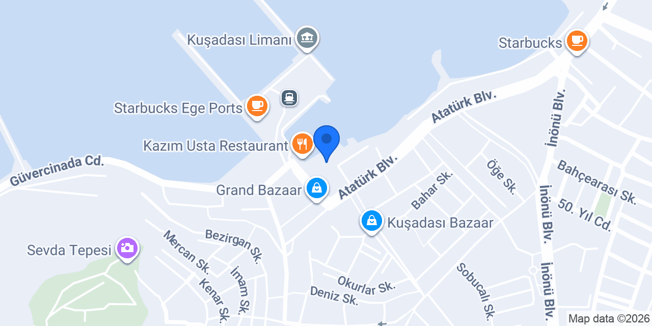 Le Şener Balık rest kafe bar konumu