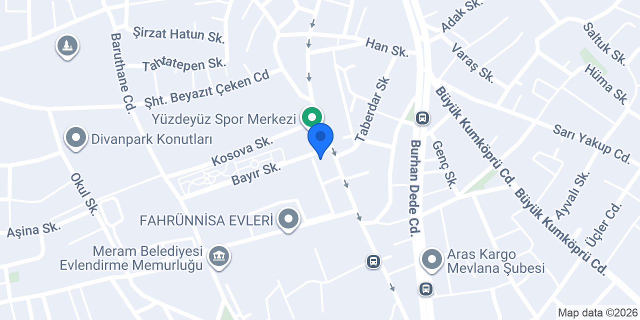 Konya Çaybaşı - Akyurt Şubesi konumu