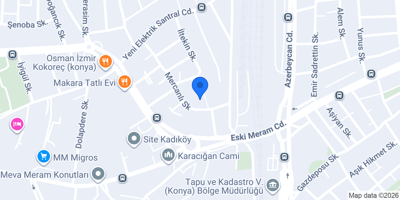 MERAM İLÇE HALK KÜTÜPHANESİ konumu