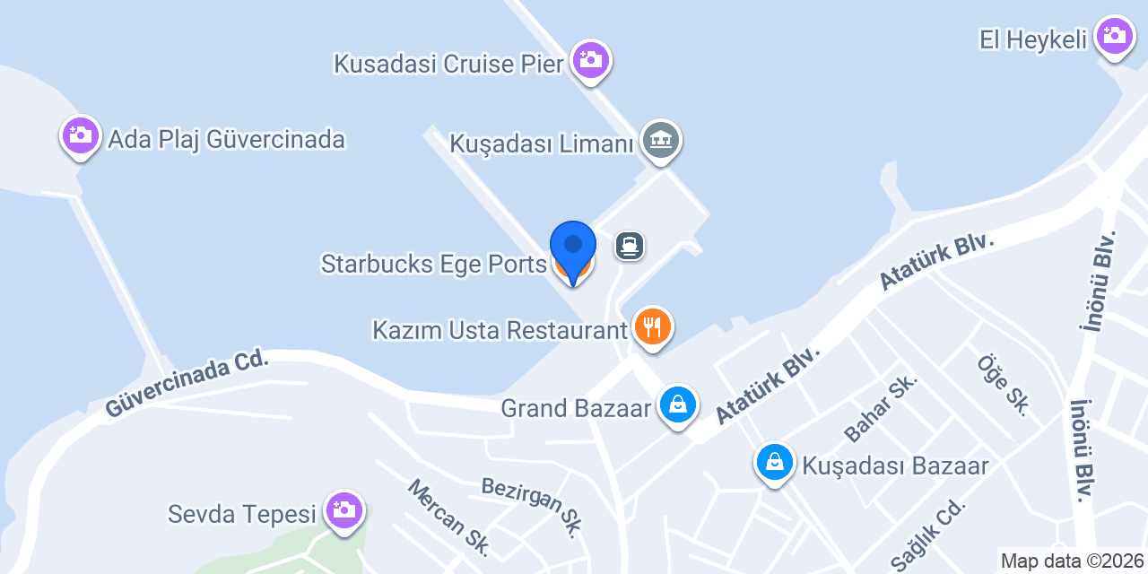 Starbucks Ege Ports konumu