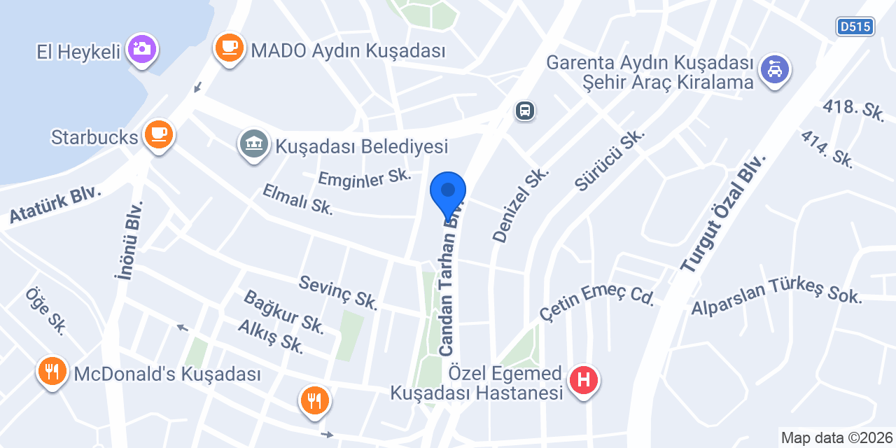 Kuşadası Uğur Kurs konumu