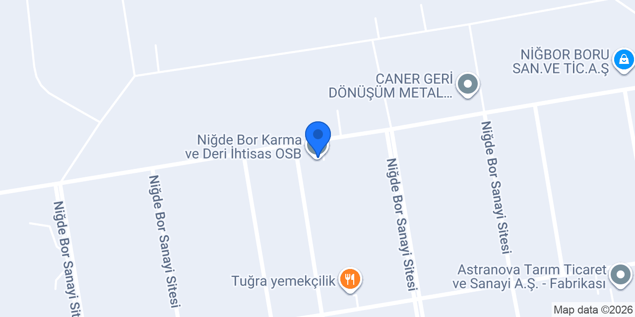 Bor OSB Nizamiyesi konumu