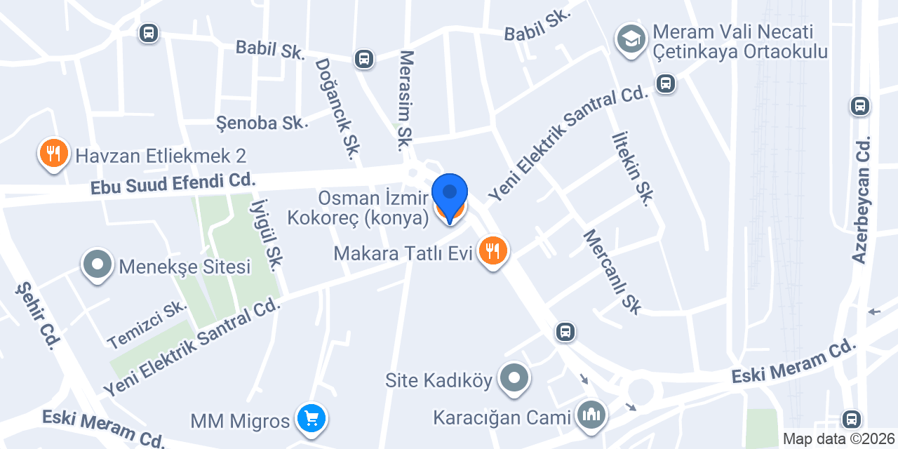 Osman İzmir Kokoreç (konya) konumu