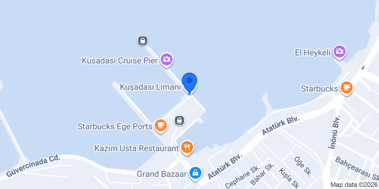 Kuşadası Limanı konumu