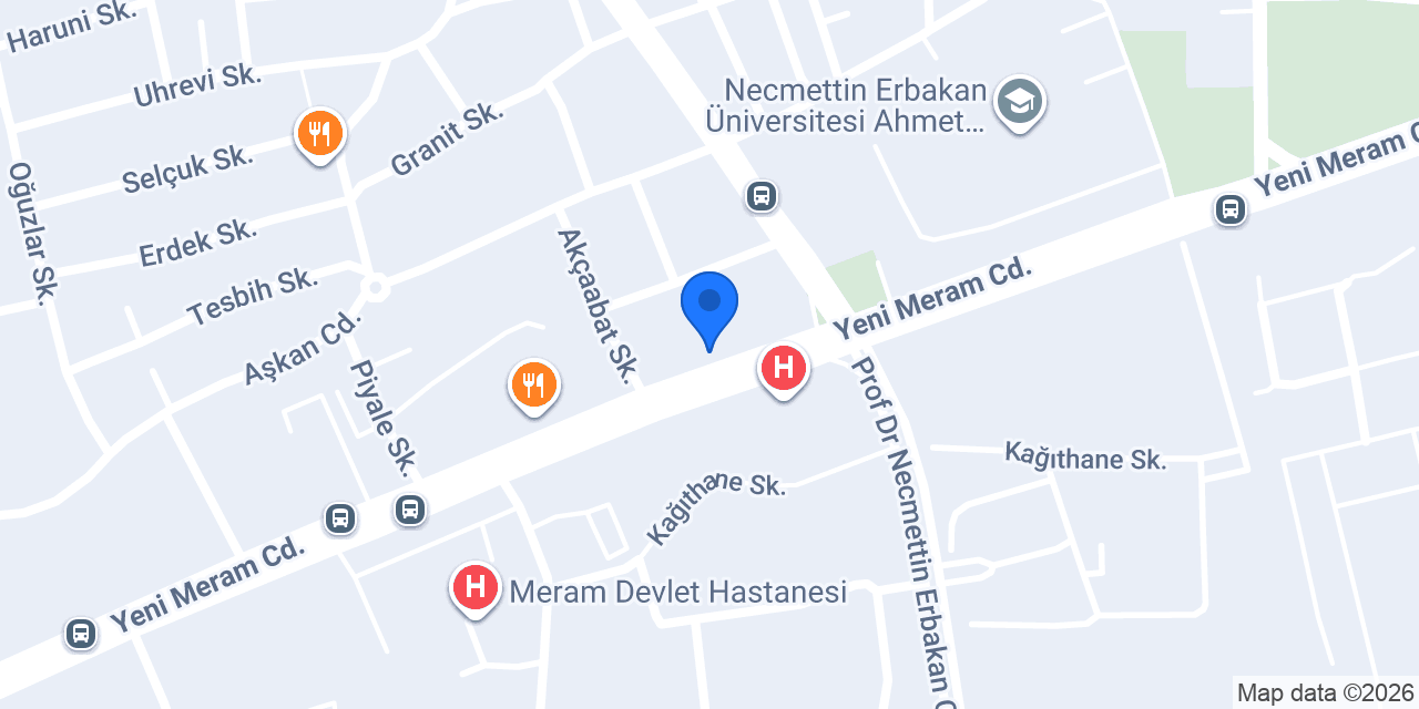 Ekrem Coşkun Doner Meram Yeniyol Subesi konumu