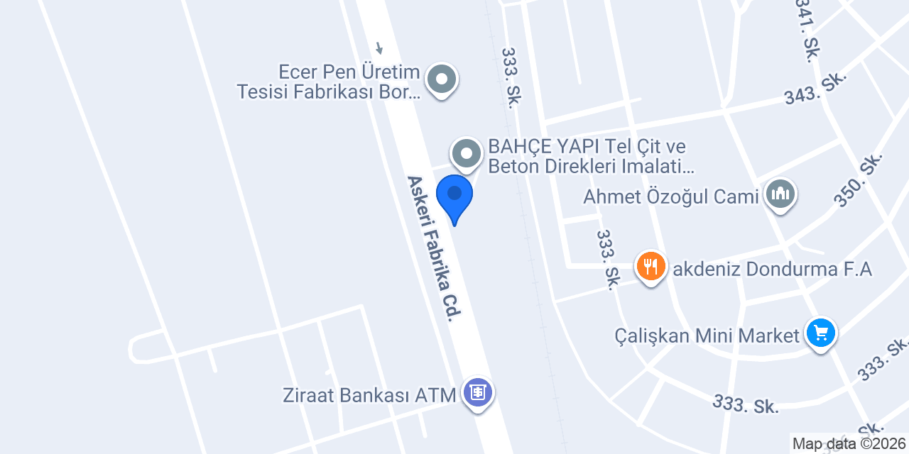 Savaş Tel Çit Beton Direk Bor Niğde konumu