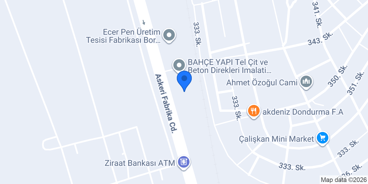 Aşkın tel örgü sistemleri konumu