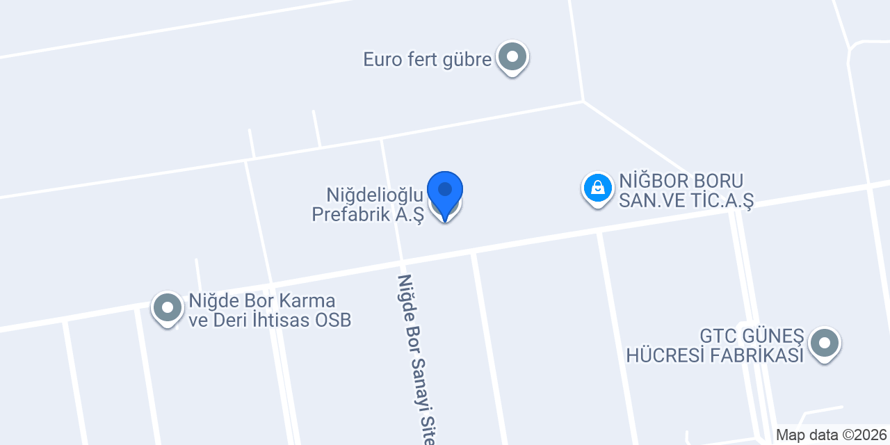 Niğdelioğlu Prefabrik A.Ş. konumu
