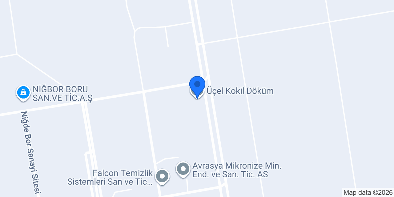 Üçel Kokil Döküm konumu