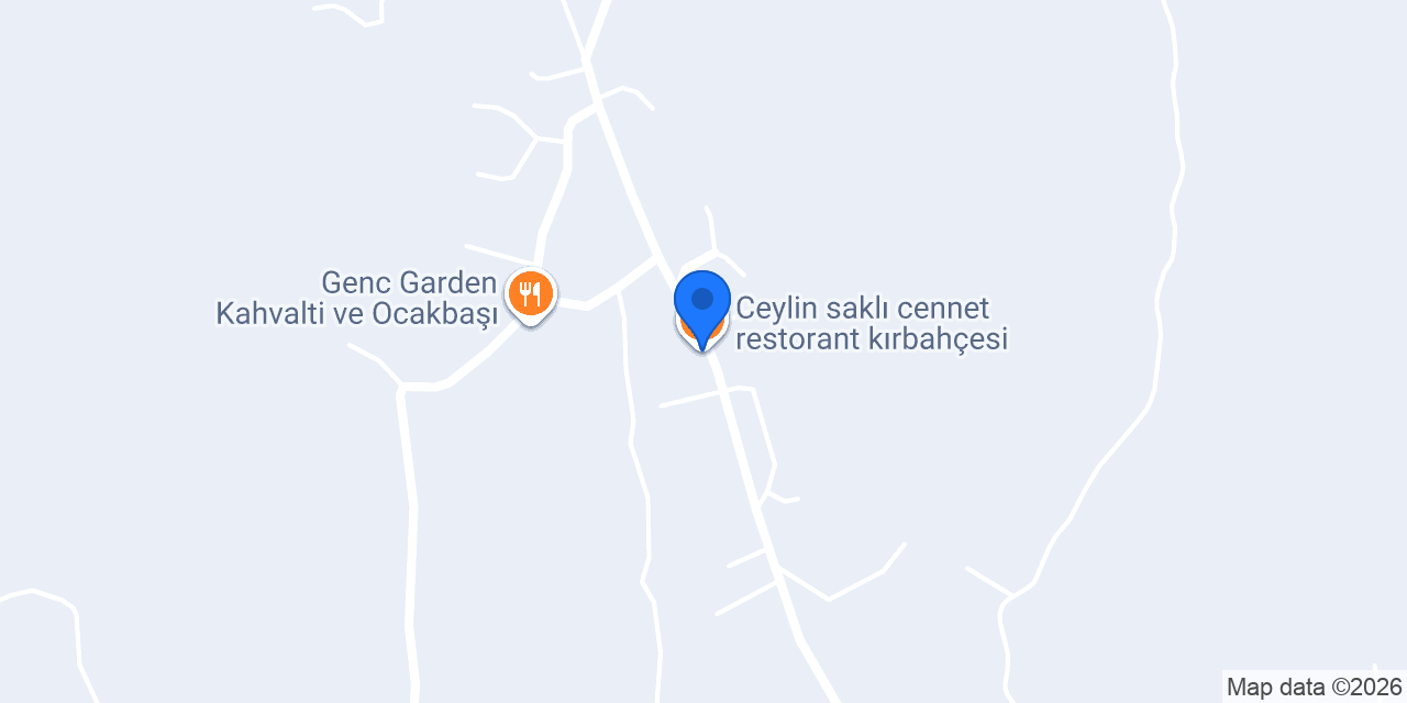 Ceylin saklı cennet restorant kırbahçesi konumu