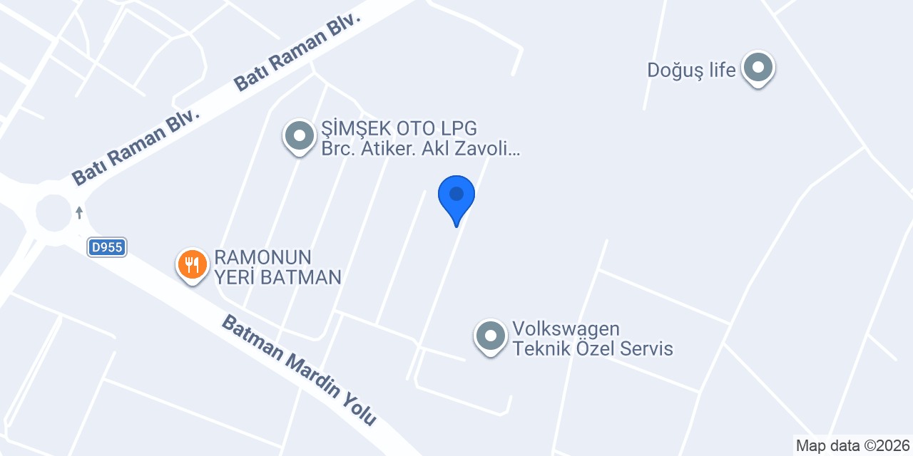 Fatih Otomotiv Batman konumu