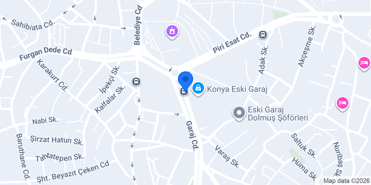 Karatay Terminali Taksi konumu