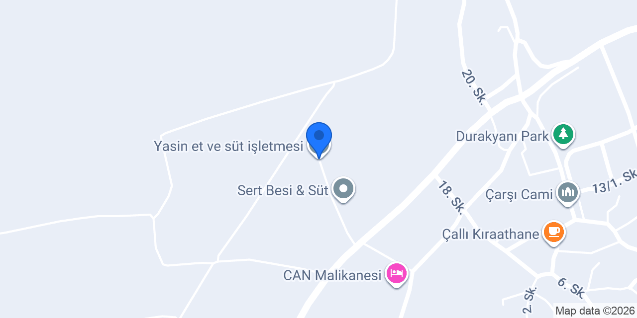 Yasin et ve süt işletmesi konumu