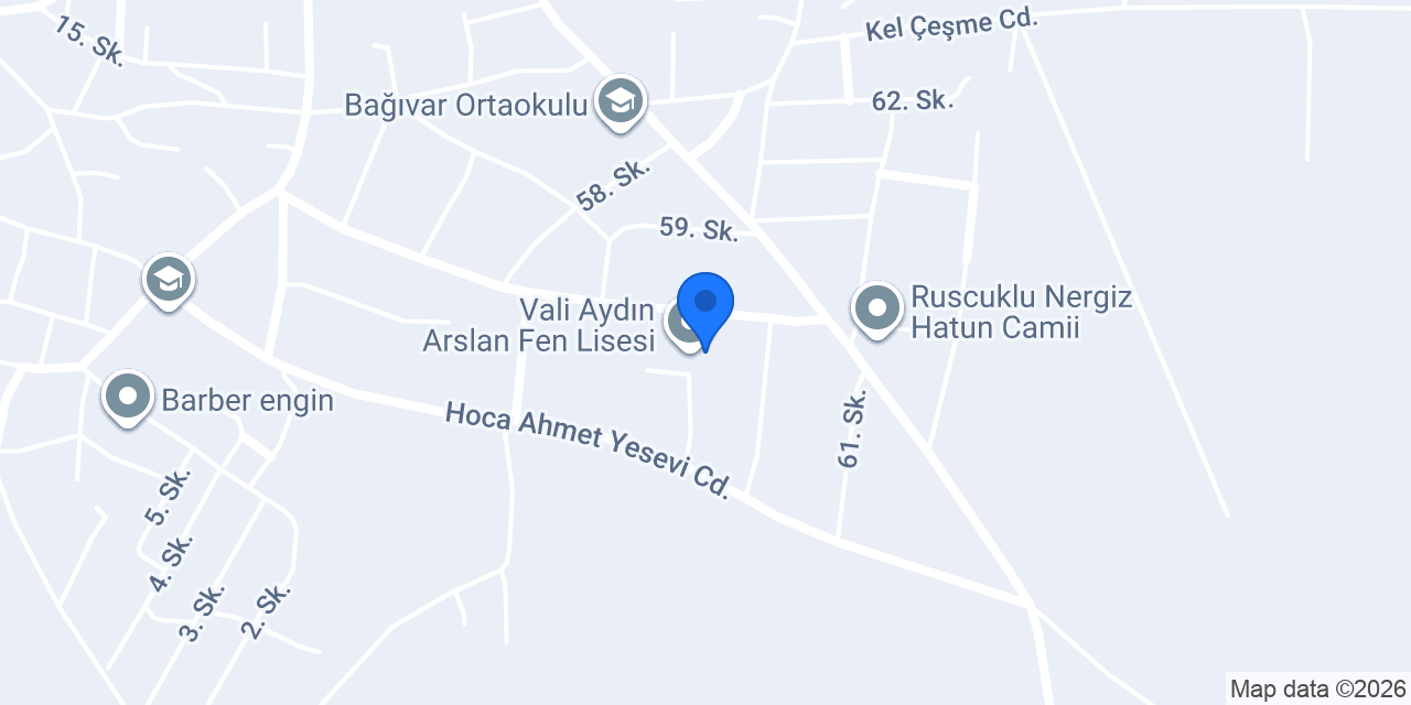 Vali Aydın Arslan Fen Lisesi konumu