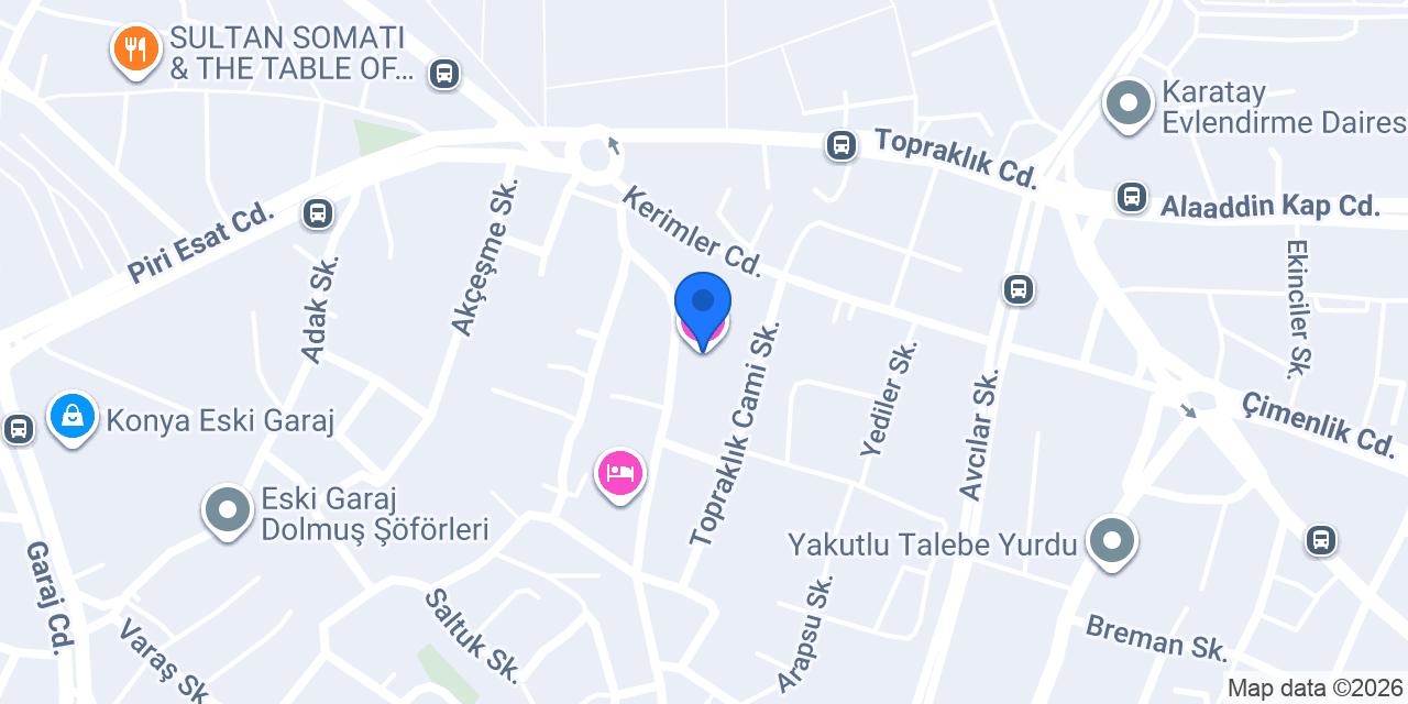 Es Güven Suit Apart Mevlana konumu