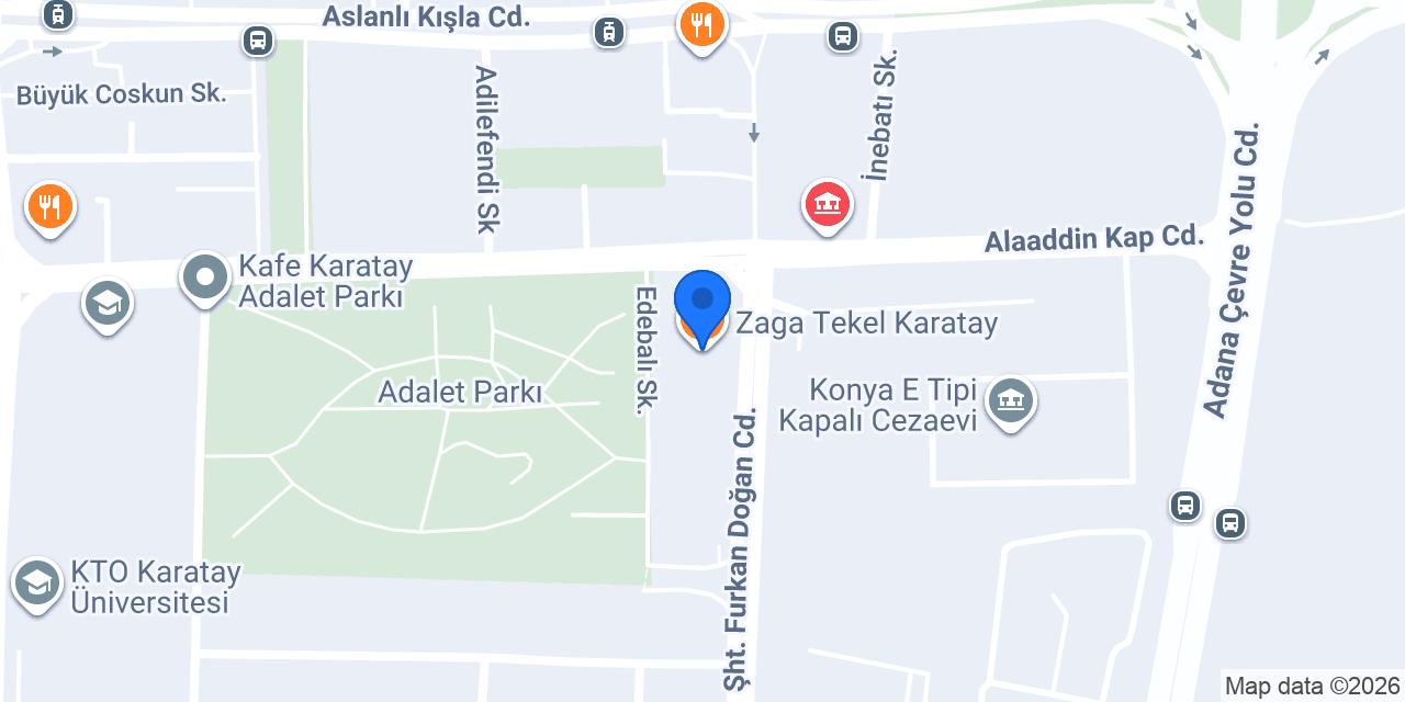 Zaga Tekel Karatay konumu