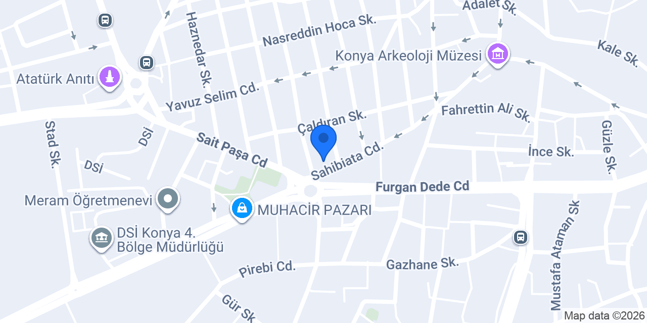 BOZKIR KASABI MUHACİR PAZARI konumu