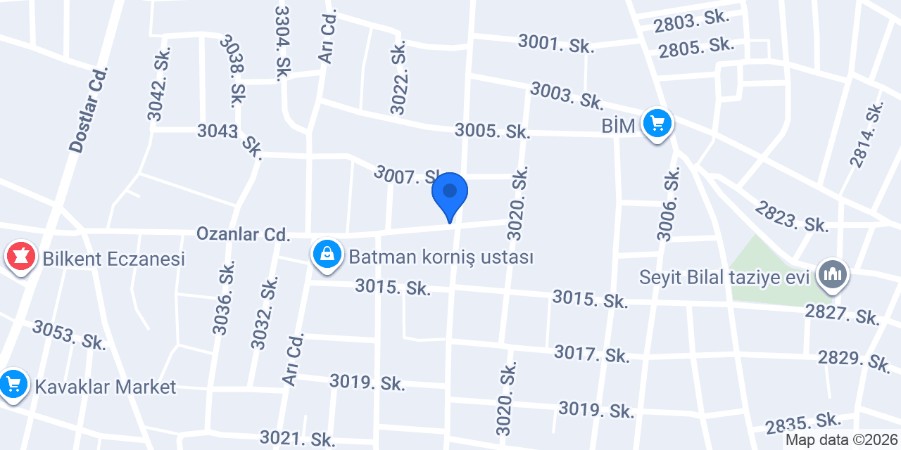 Batman Sakarya İlköğretim Okulu konumu