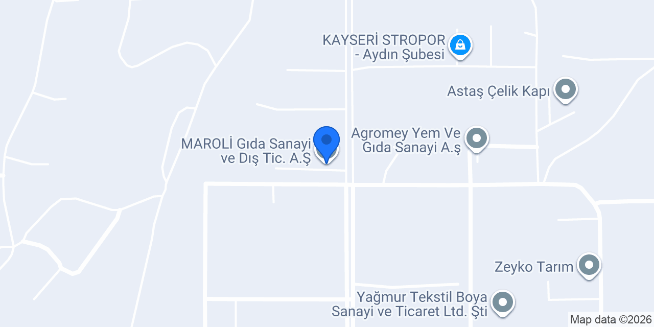 MAROLİ Gıda Sanayi ve Dış Tic. A.Ş. konumu