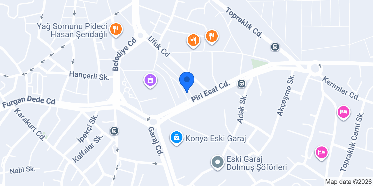 ZİRVE OPTİK & LENS 2 Karatay konumu