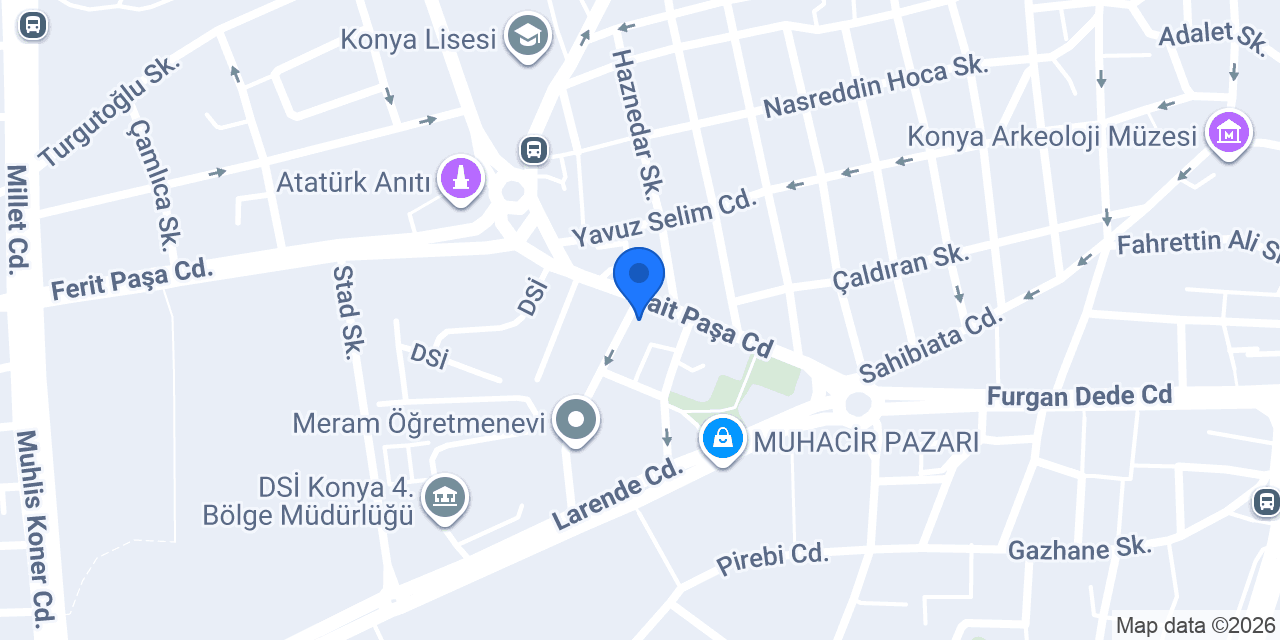 Özel Konya Anıt Hastanesi konumu