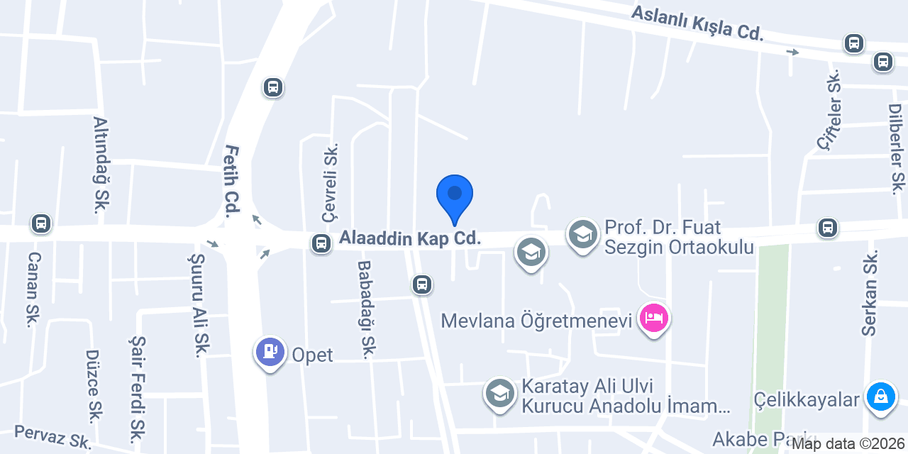 Safir Kitabevi Karatay Şube konumu