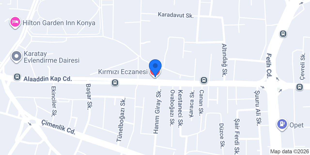 Kırmızı Eczanesi konumu