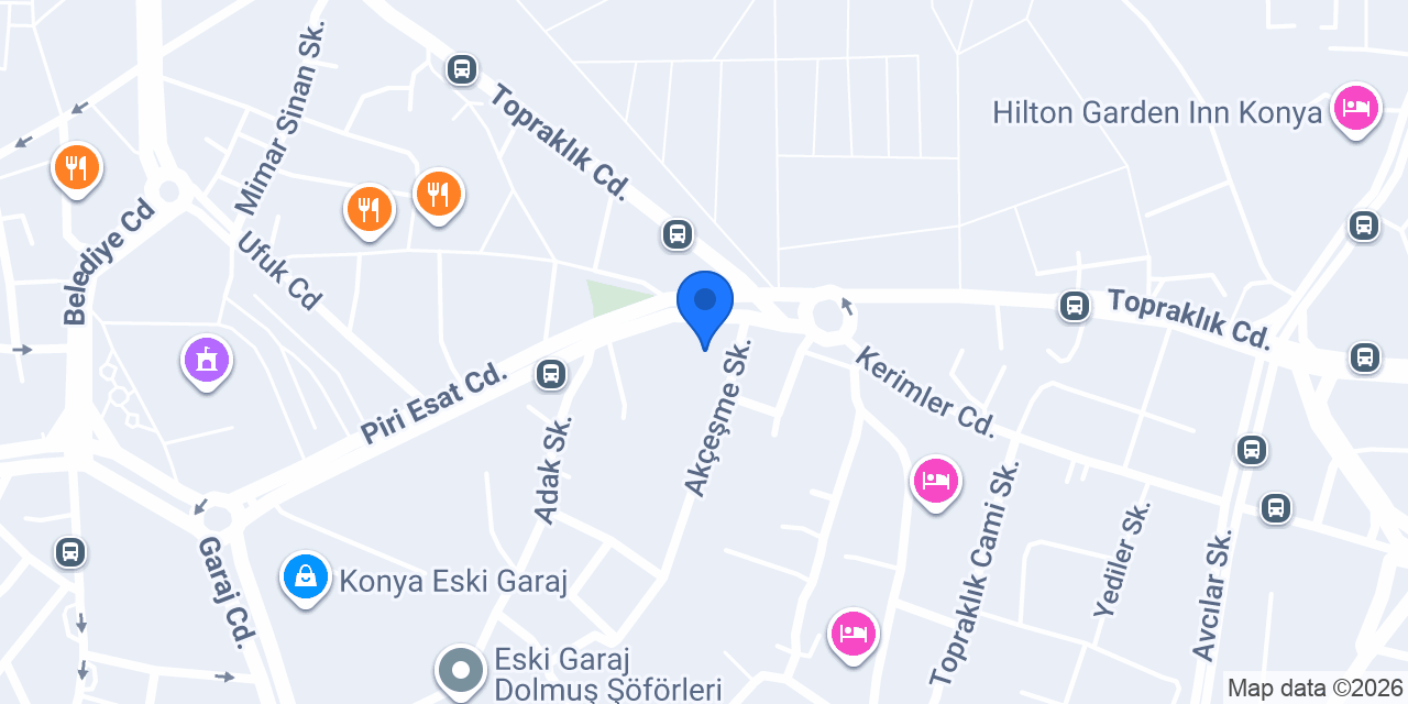 Tarihi Konya Köşkü konumu