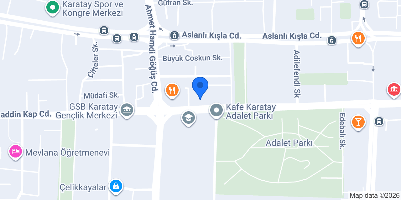 Bilbao Burger Konya konumu