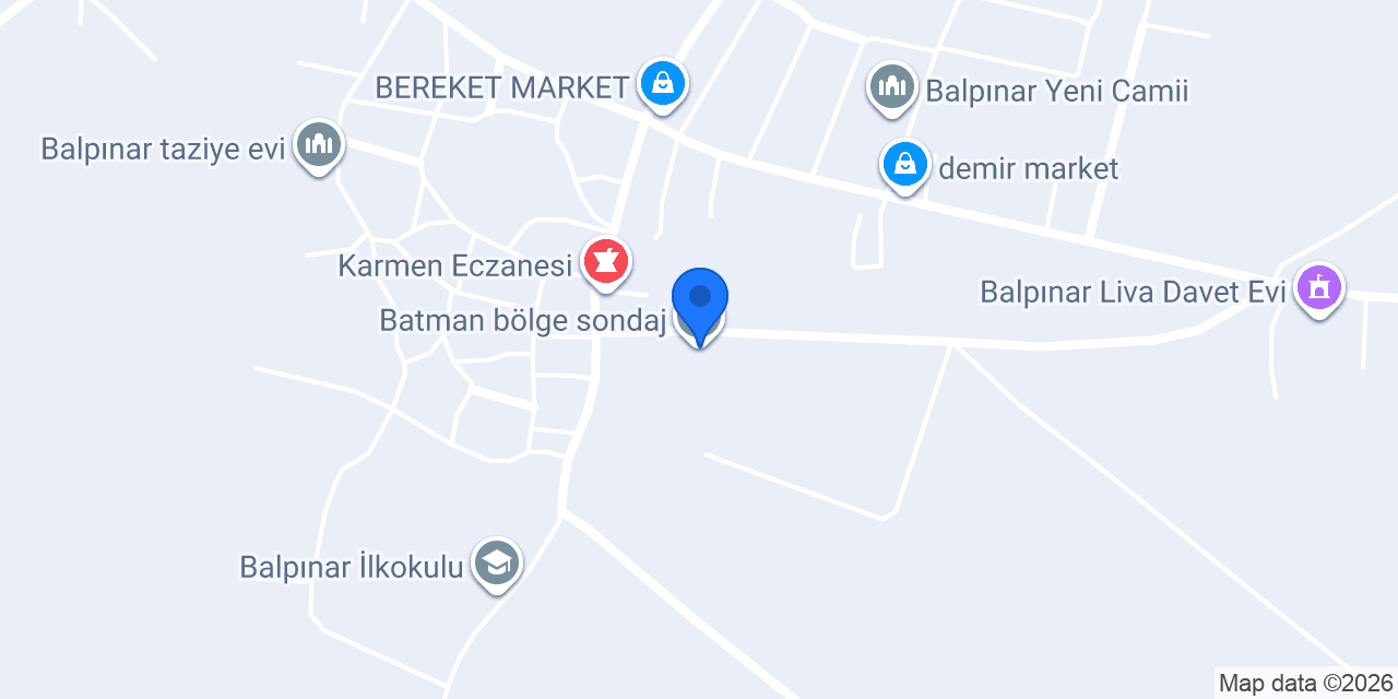 Batman bölge sondaj konumu