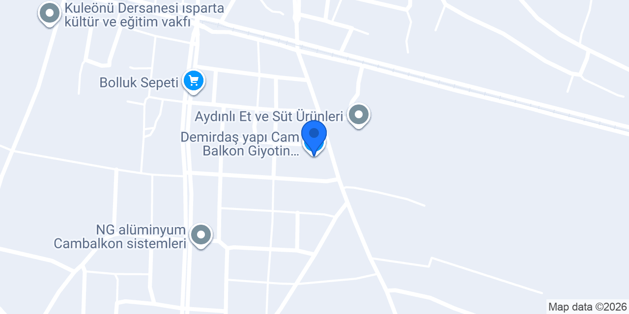 Demirdaş yapı Cam Balkon Giyotin Sistemleri Pvc imalat konumu