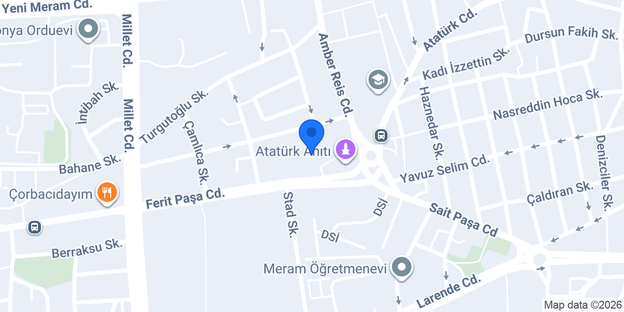 BAMBİ YATAK KONYA ANIT konumu