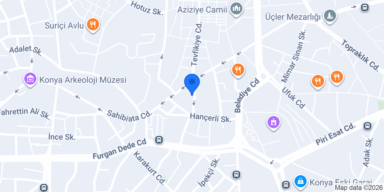 Halkbank Aziziye Şubesi konumu