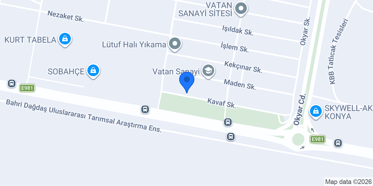 Konya Su Deposu konumu