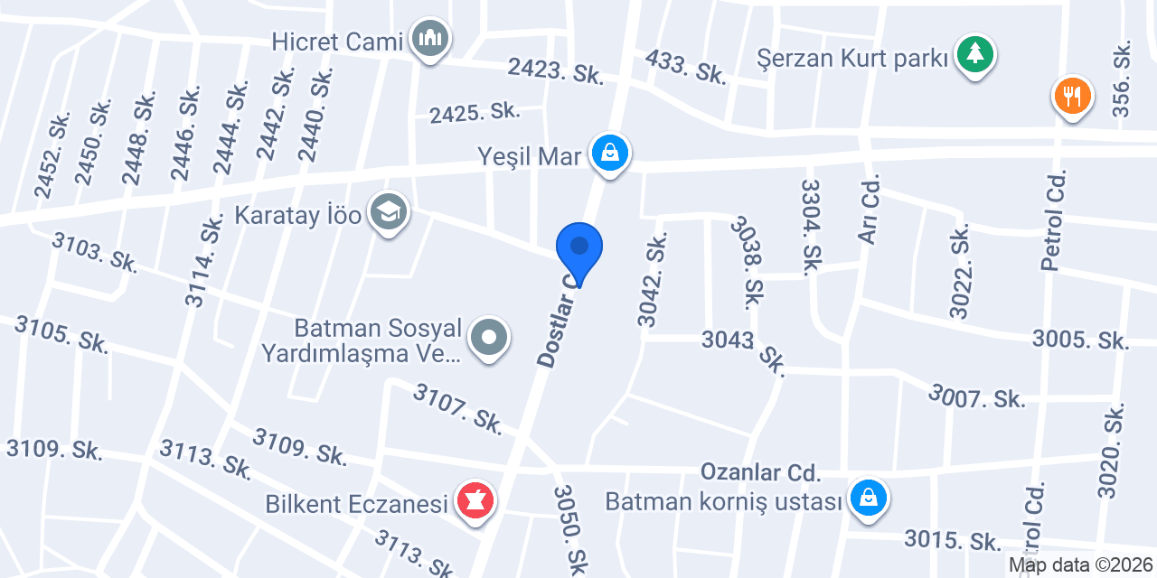 ŞEKER ECZANESİ konumu