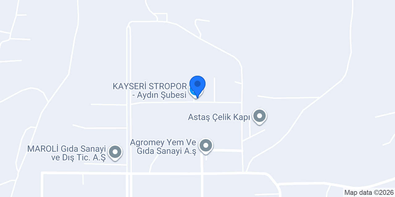 KAYSERİ STROPOR - Aydın Şubesi konumu