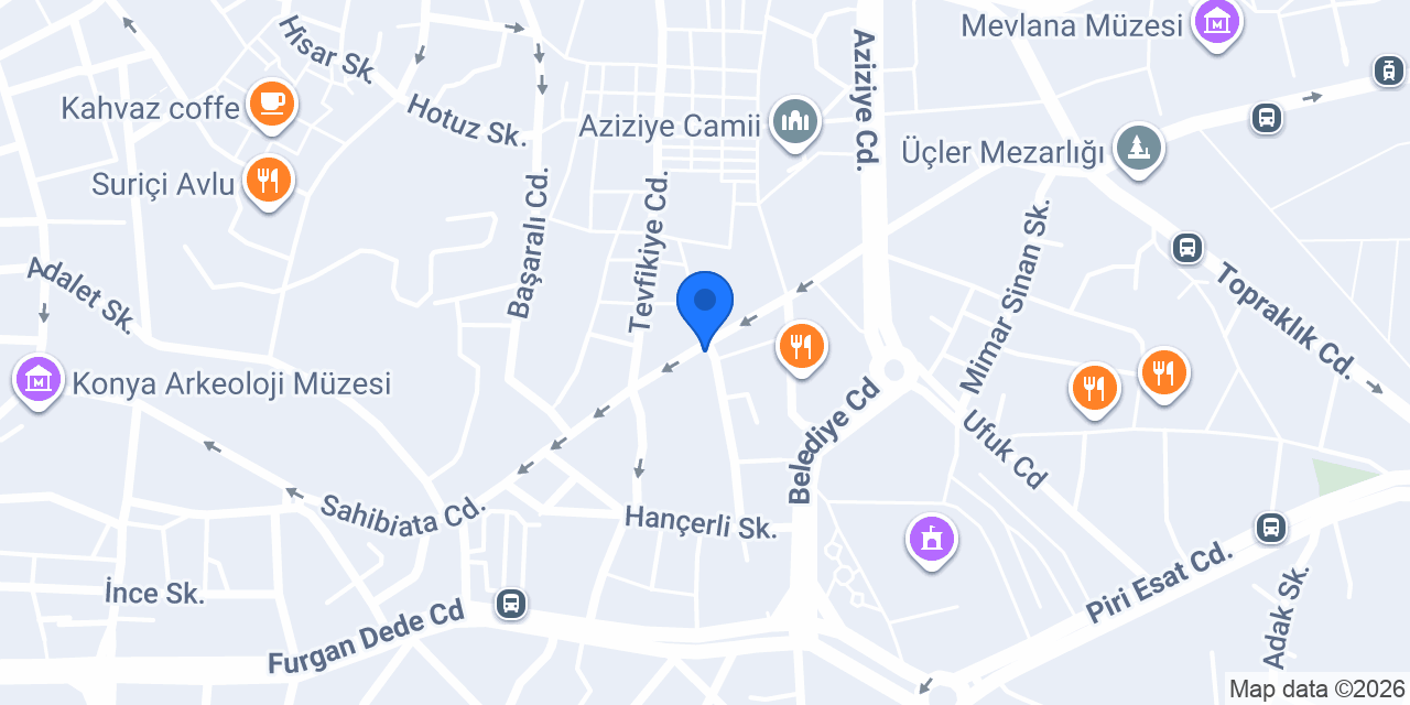 Vakıf Katılım Aziziye Şubesi konumu