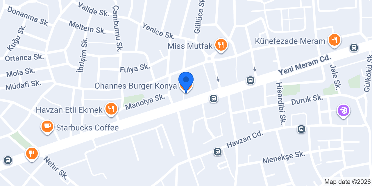 Ohannes Burger Konya konumu