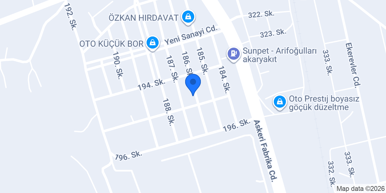 Durmaz Mobilya konumu