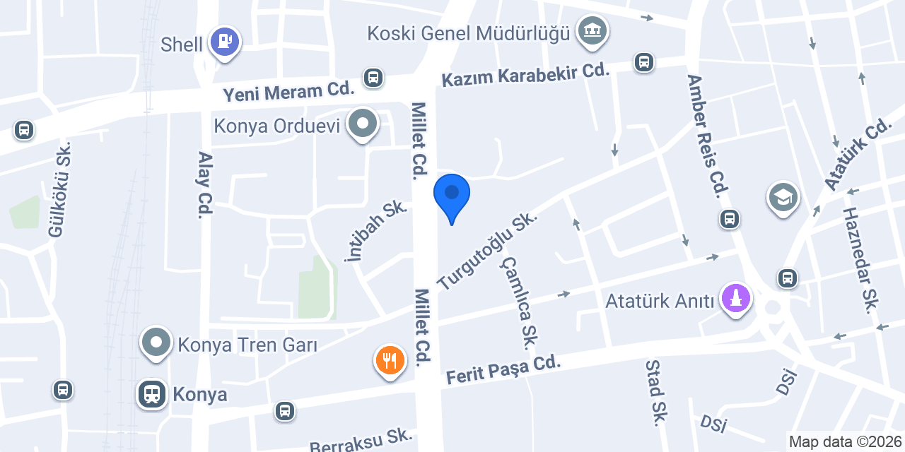 Nadia Nail Studio Konya konumu