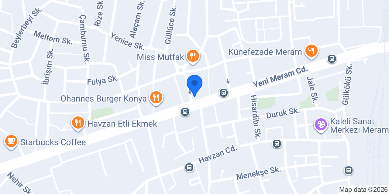 Türkiye İş Bankası Meram/Konya Şubesi konumu