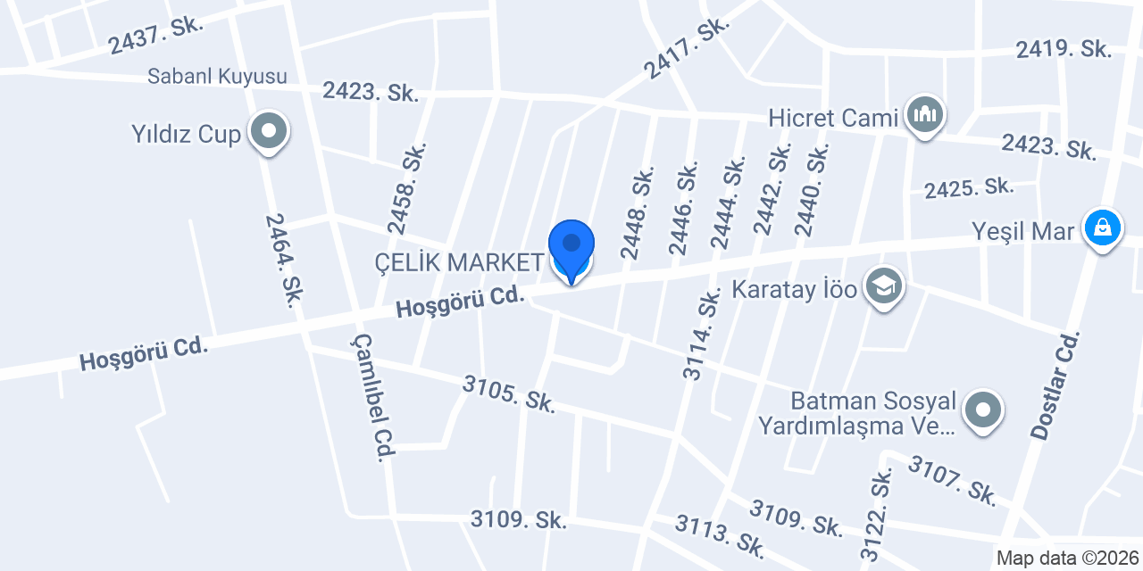 ÇELİK MARKET konumu