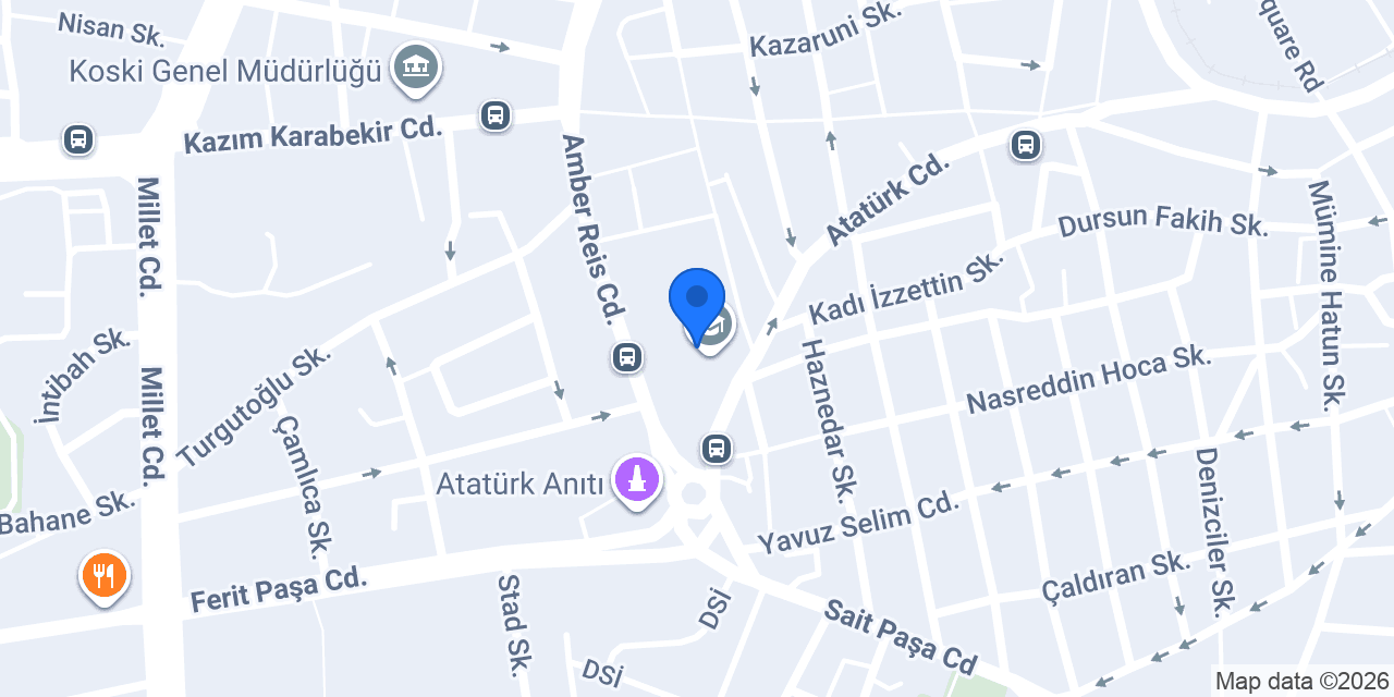 Konya Lisesi konumu